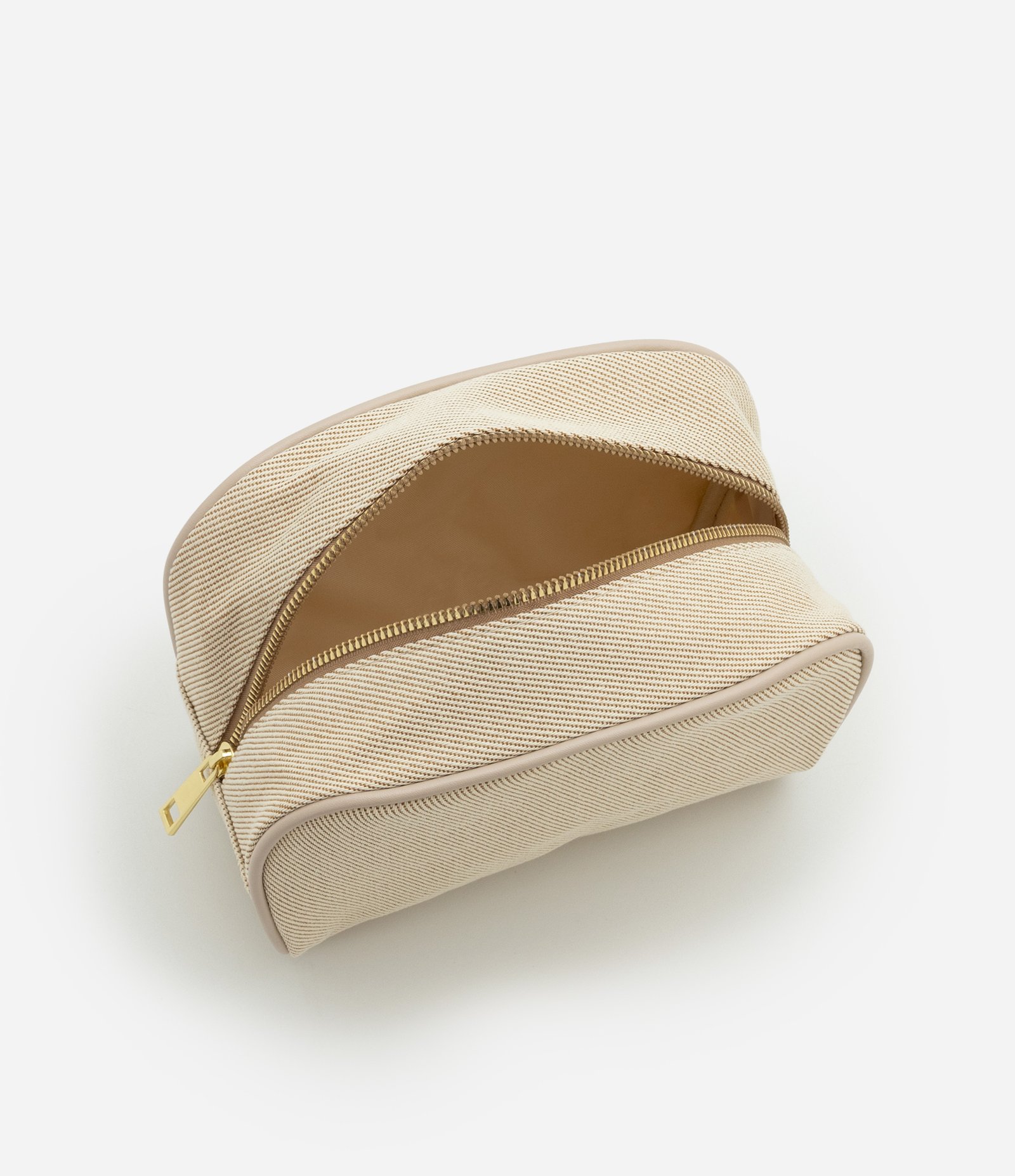 Kit 03 Nécessaires Com Formas Diversas e Textura Embossed Bege 4