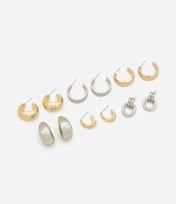 Kit 06 Brincos Argolas Diferenciados