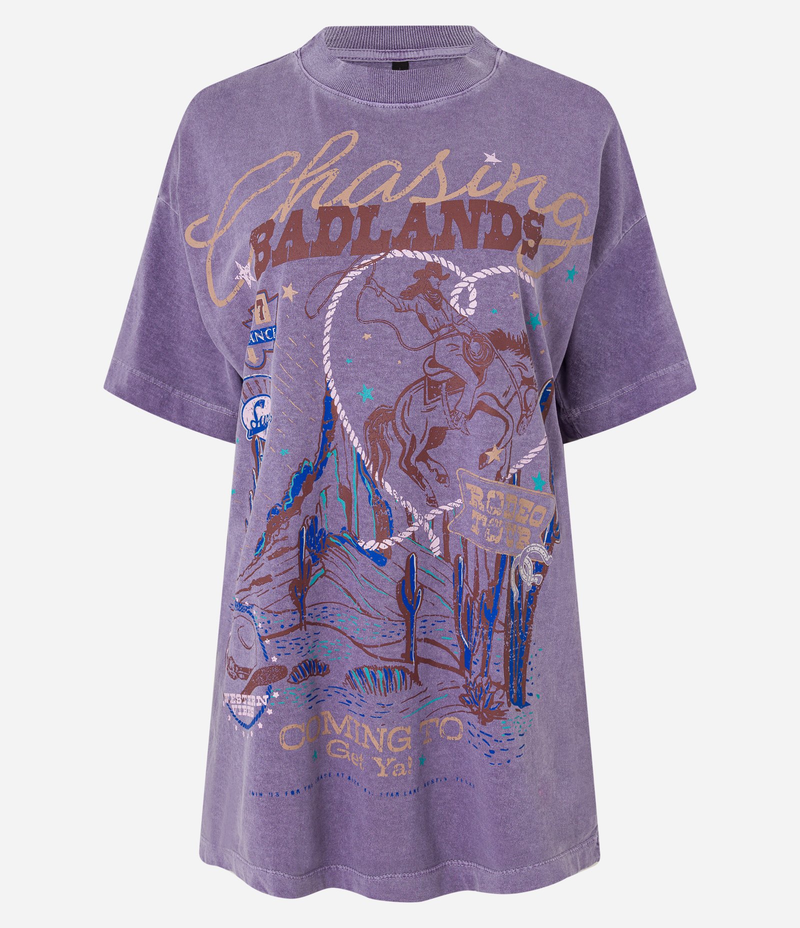 Camiseta Oversized com Estampa Cavalo Cadet 1