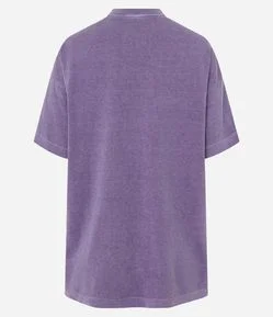 Camiseta Oversized com Estampa Cavalo