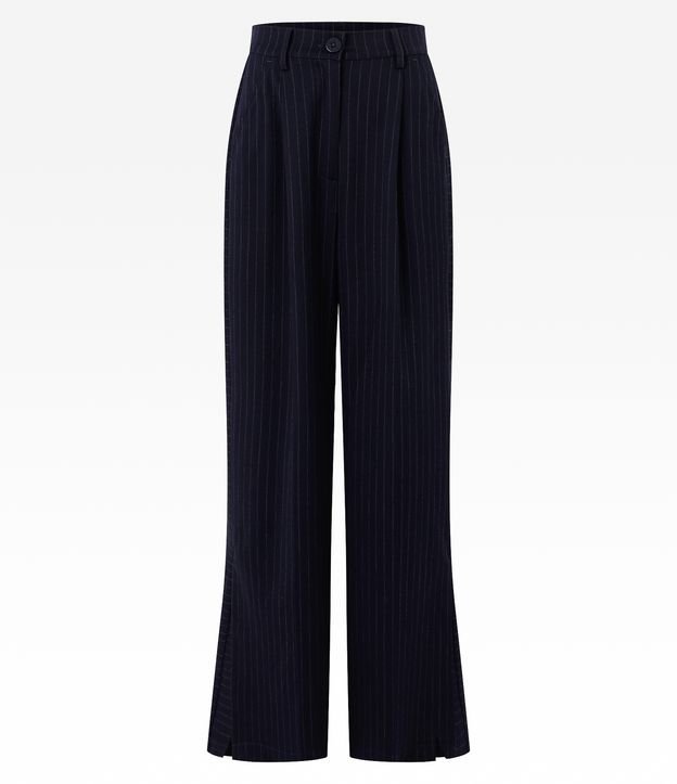 Calça Pantalona em Alfaiataria com Listras