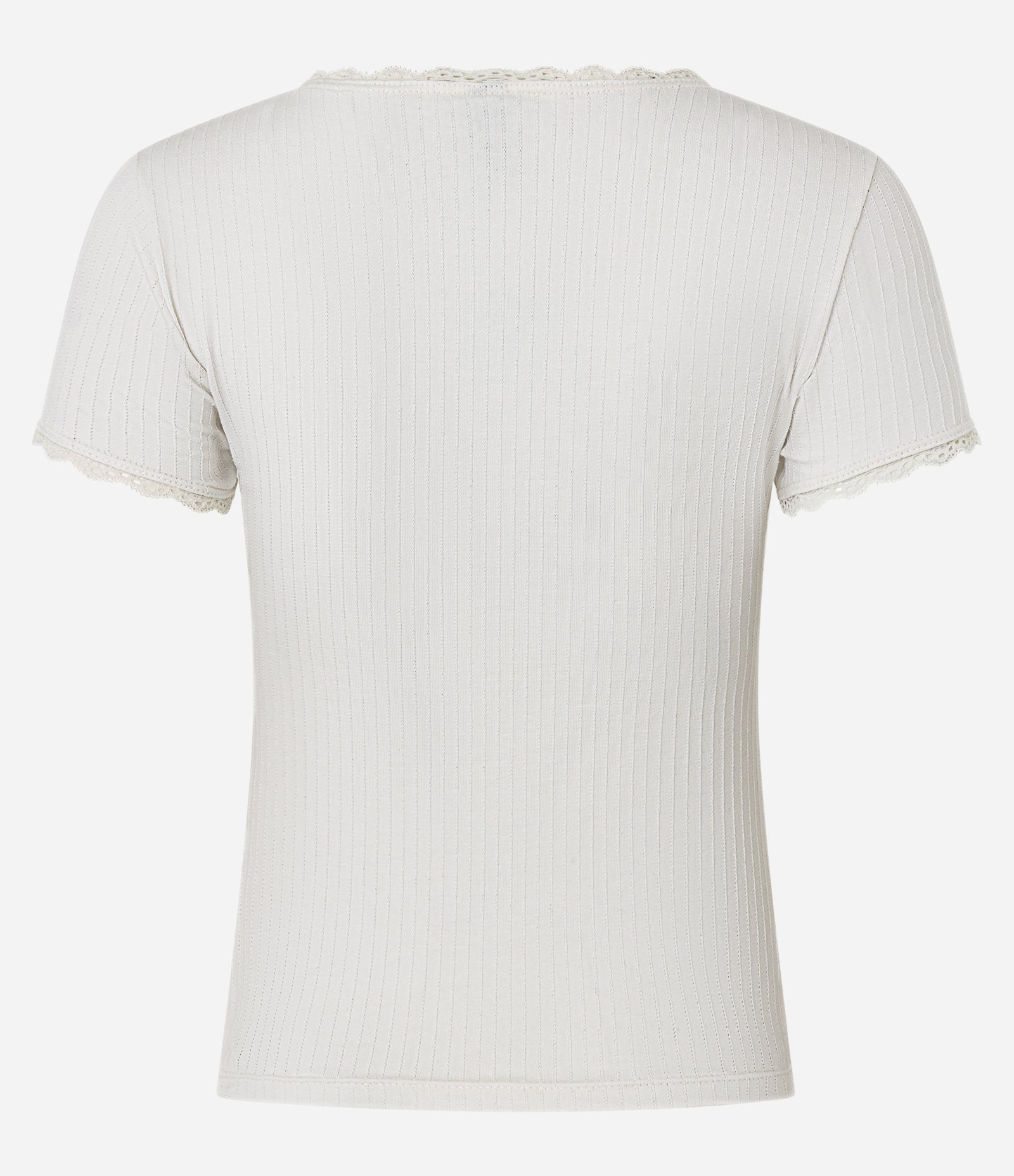 Blusa em Algodão com Rendinha e Laço no Decote Branco 5