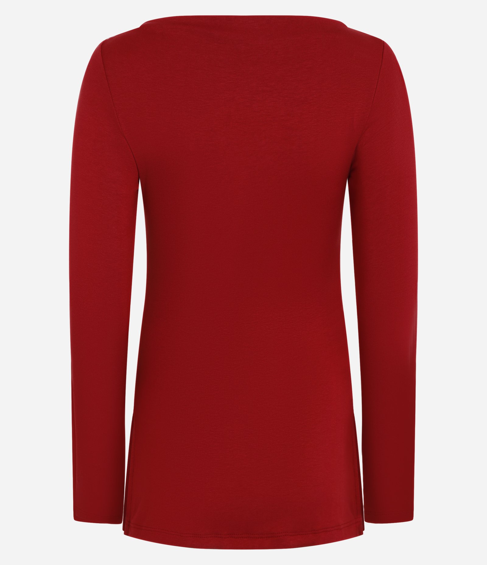 Blusa em Ribana com Franzido Lateral e Gola Altinha Vermelho 5