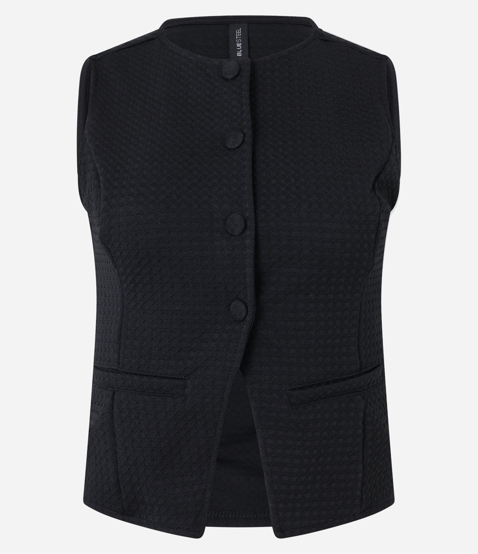 Blusa Alfaiataria com Textura e Recorte na Barra Preto 4