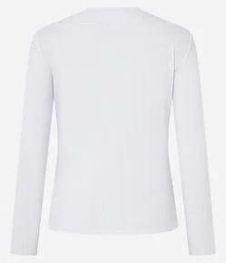 Blusa Canelada em RIbana com Decote Canoa