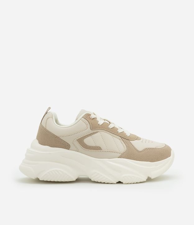 Tênis Jogging com Recortes Contrastantes