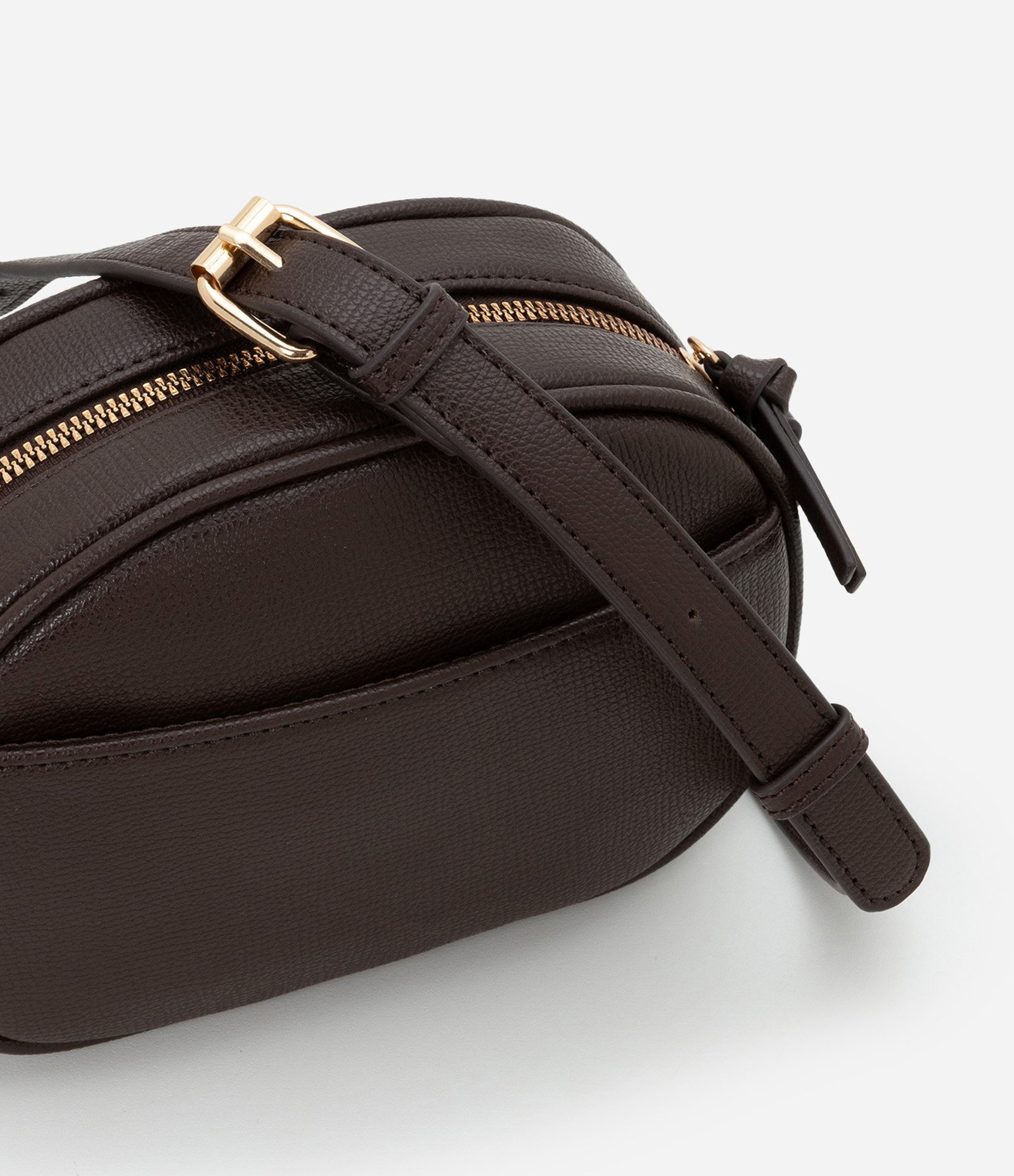Bolsa Transversal Câmera Bag Pequena com Textura Floater Vinho 5