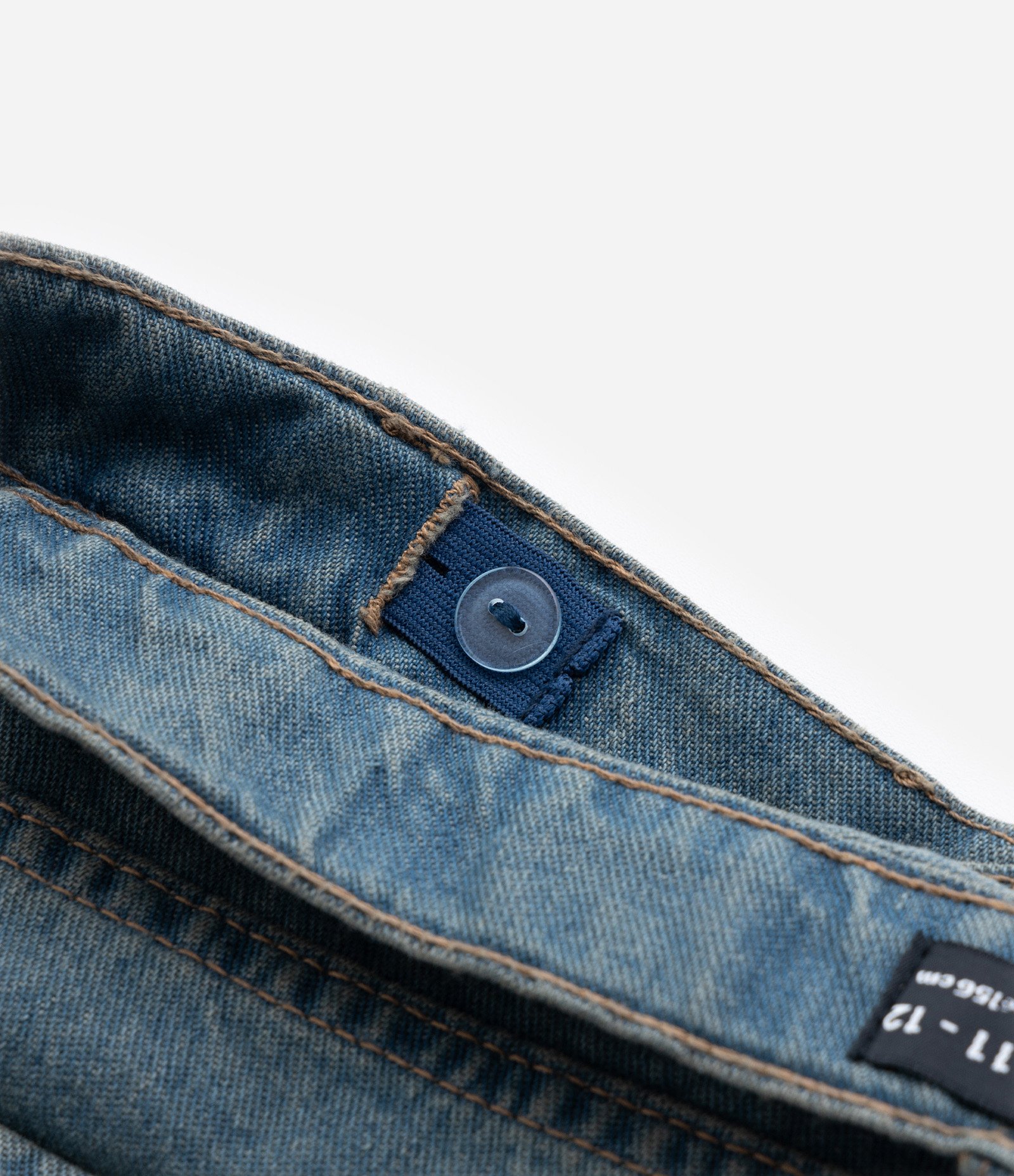 Calça Baggy Infantil em Jeans Dirty com Bolsos Cargo - Tam 5 a 14 anos Azul 4