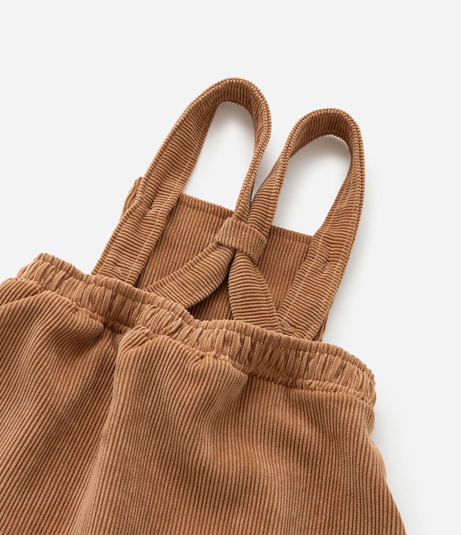 Salopete Infantil em Veludo com Pregas - Tam 0 a 18 meses Marrom 6