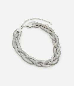 Colar Curto com Corrente Rabo de Rato Tripla Trançada