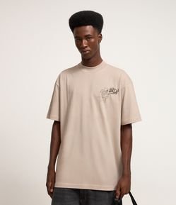 Camiseta T-shirt Boxy em Malhão com Estampa Angels