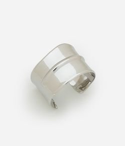 Bracelete em Metal Rígido com Vinco em Relevo