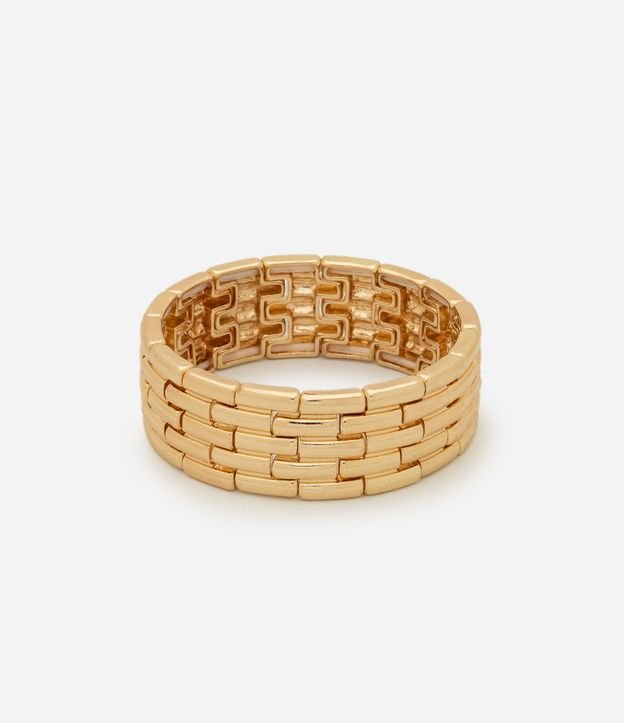 Bracelete Elástico com Corrente de Relógio e Textura