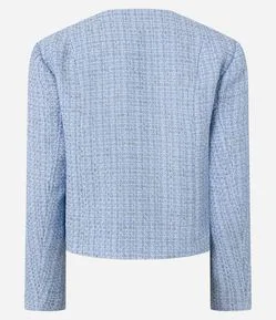 Casaqueto em Tweed com Bolsos com Lapelas