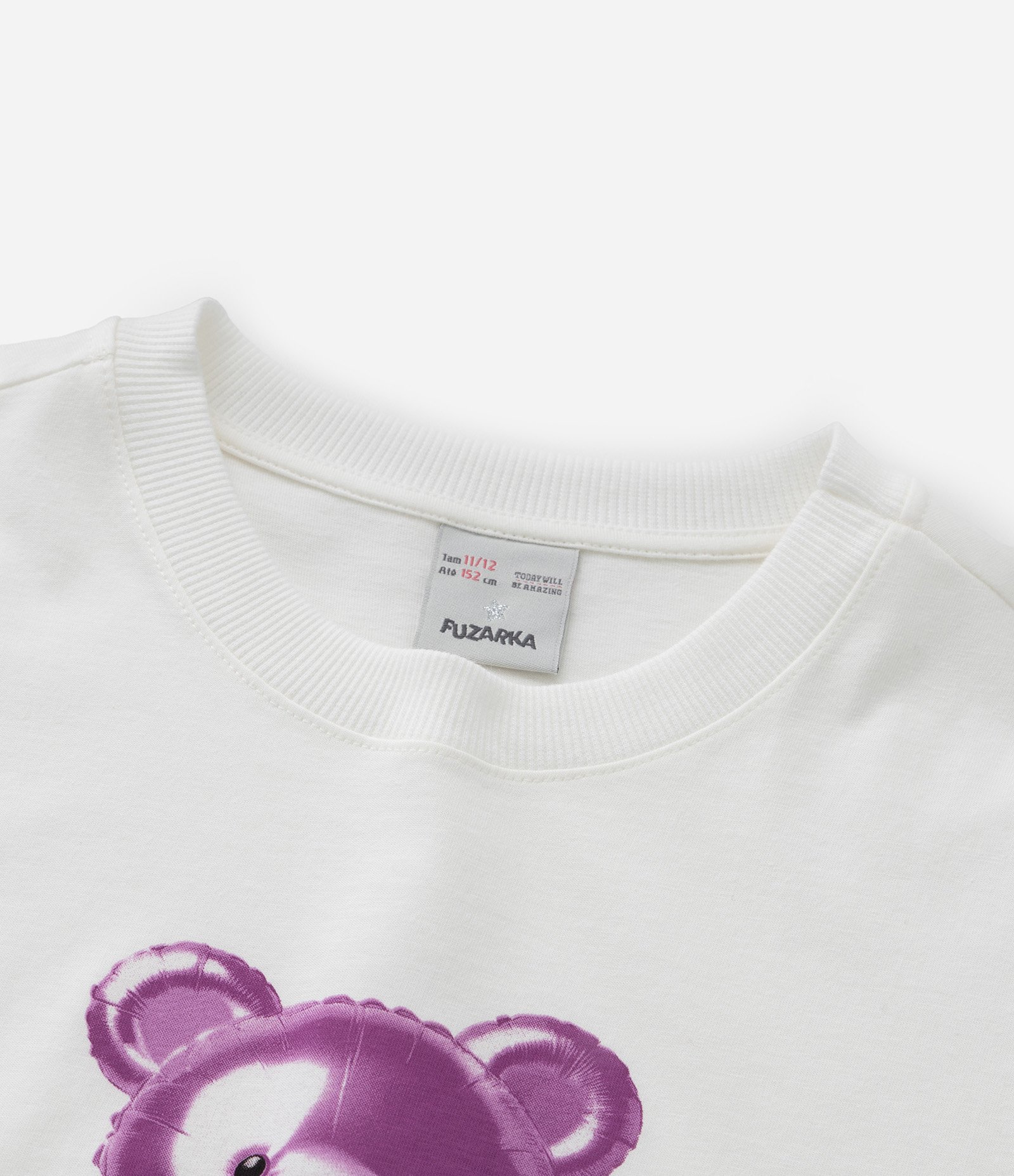Camiseta Infantil com Estampa Balão de Ursinho - Tam 7 a 14 Anos Branco 4