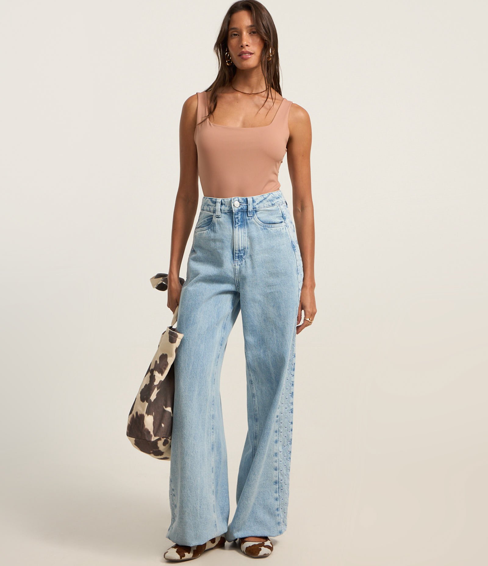 Body em Poliamida com Decote Redondo e Alça Média Laranja Coral 2