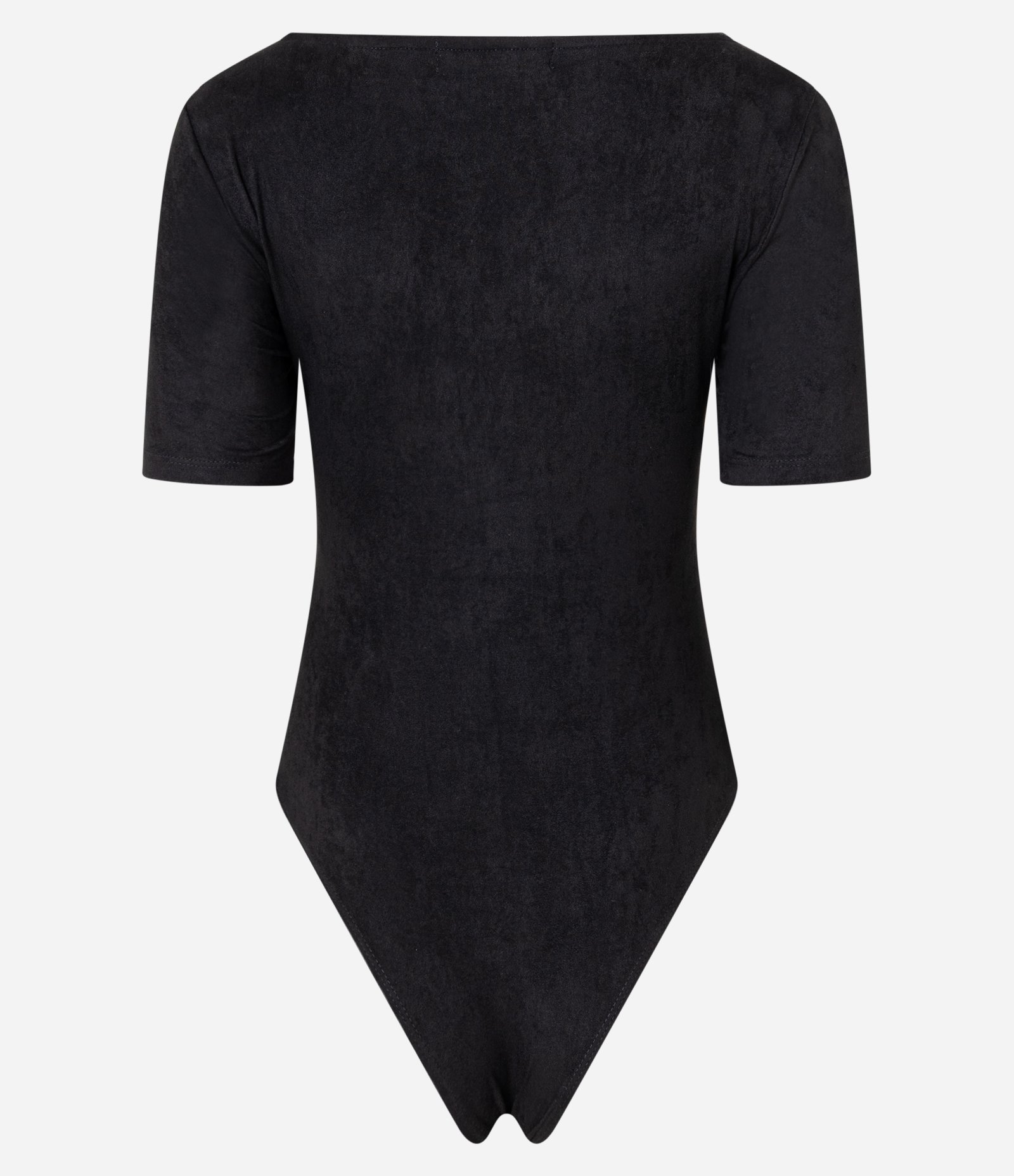 Body em Suede com Decote Redondo Preto 6