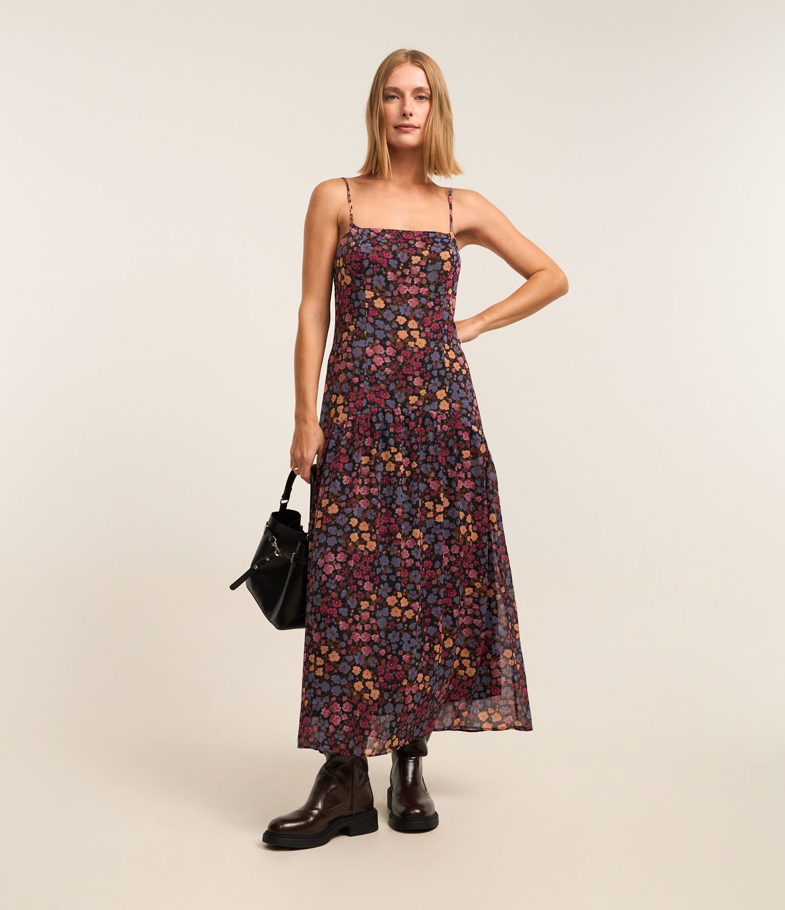 Vestido Evasê Midi em Chiffon com Estampa Floral Liberty Multicores 4