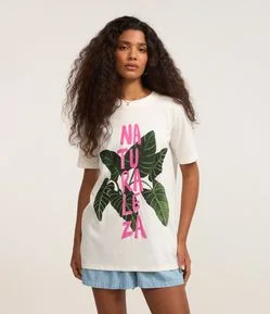 Camiseta T-shirt em Algodão com Estampa Naturaleza