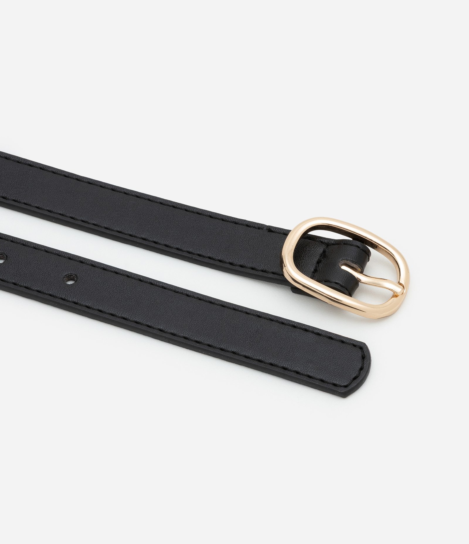 Kit 02 Cintos com Efeito Trançado Tressê e Fivela em Metal Marrom/Preto 2