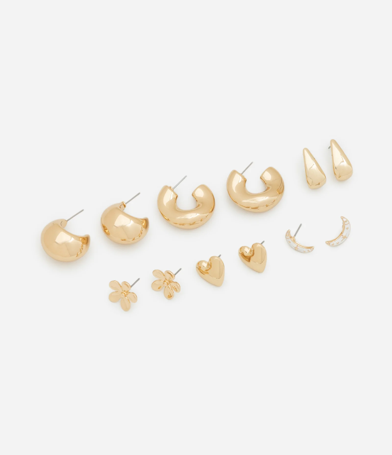 Kit 06 Brincos Diversos Dourado 1