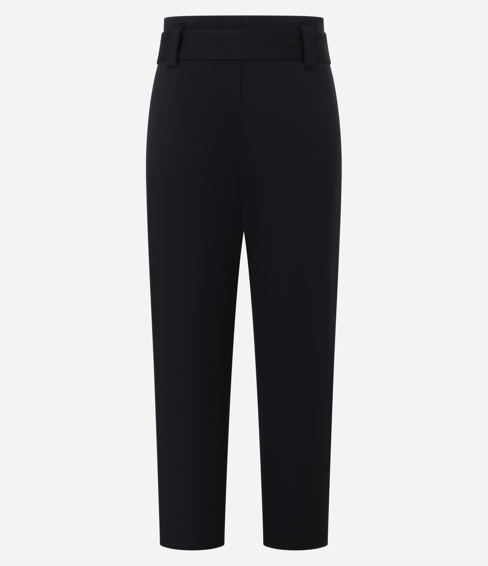 Calça Cenoura em Ponto Roma com Cinto Laço Preto 6