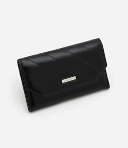 Carteira Envelope Média em Pu com Textura Matelassê