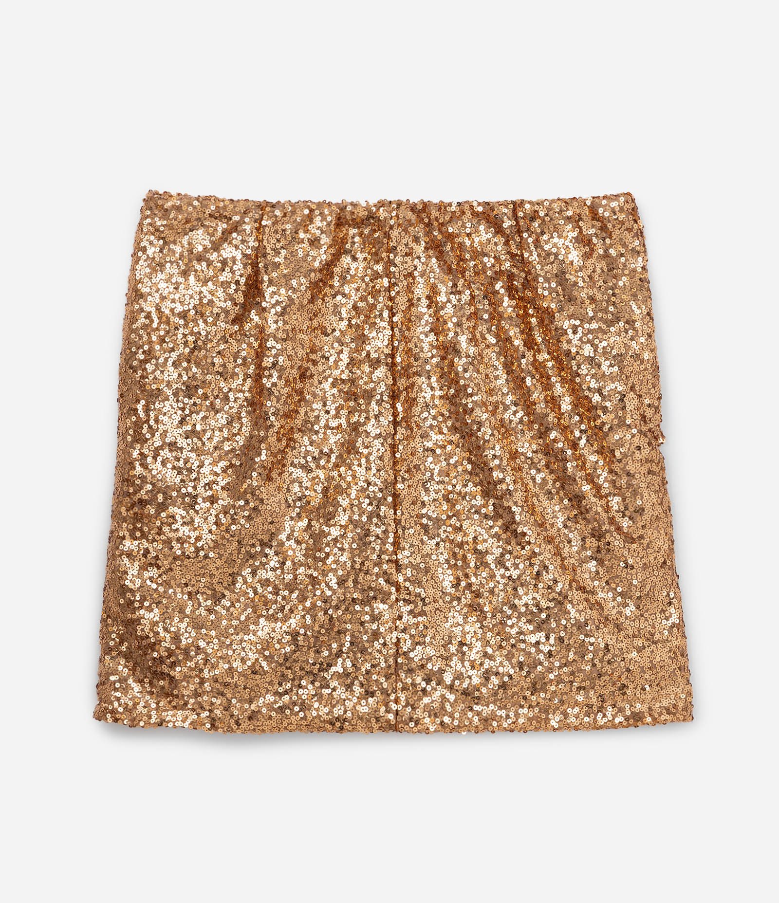 Saia Curta em Paetê Coleção Rita Carreira Curve & Plus Size Dourado 8