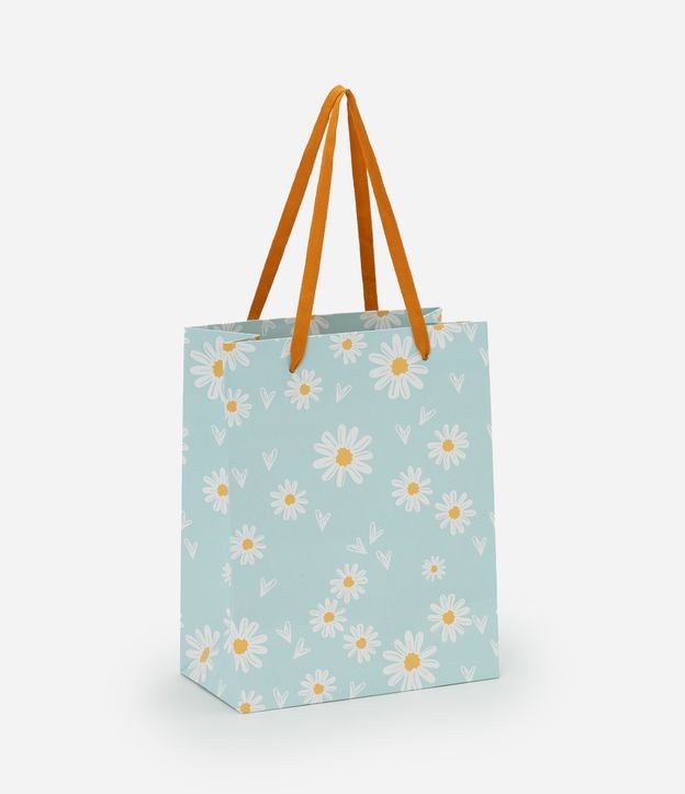 Embalagem de Presente Pequena com Estampa de Margaridas