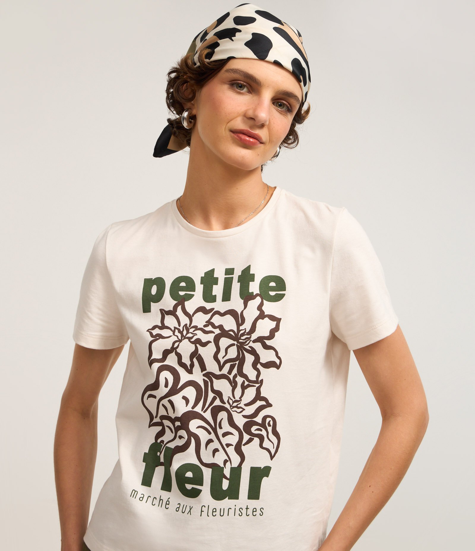 Blusa em Algodão com Estampa Petite Fleur Branco 1