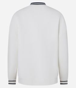 Casaco Moletom com Ribana e Bordado Montmartre