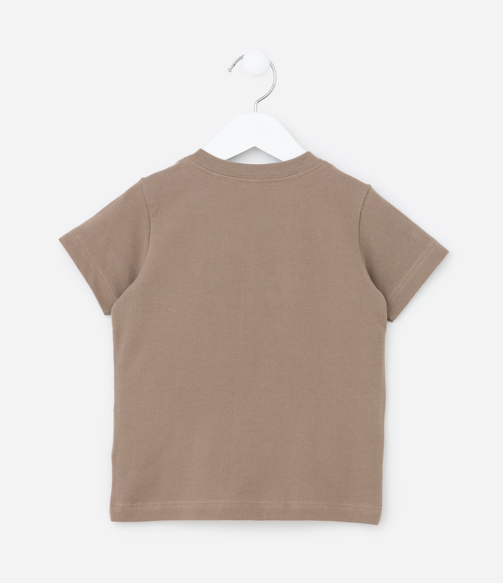 Camiseta Infantil com Estampa de Dinos - Tam 1 a 6 Anos Marrom 2