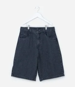 Bermuda Baggy Infantil em Jeans Estonado - Tam 5 a 14 Anos