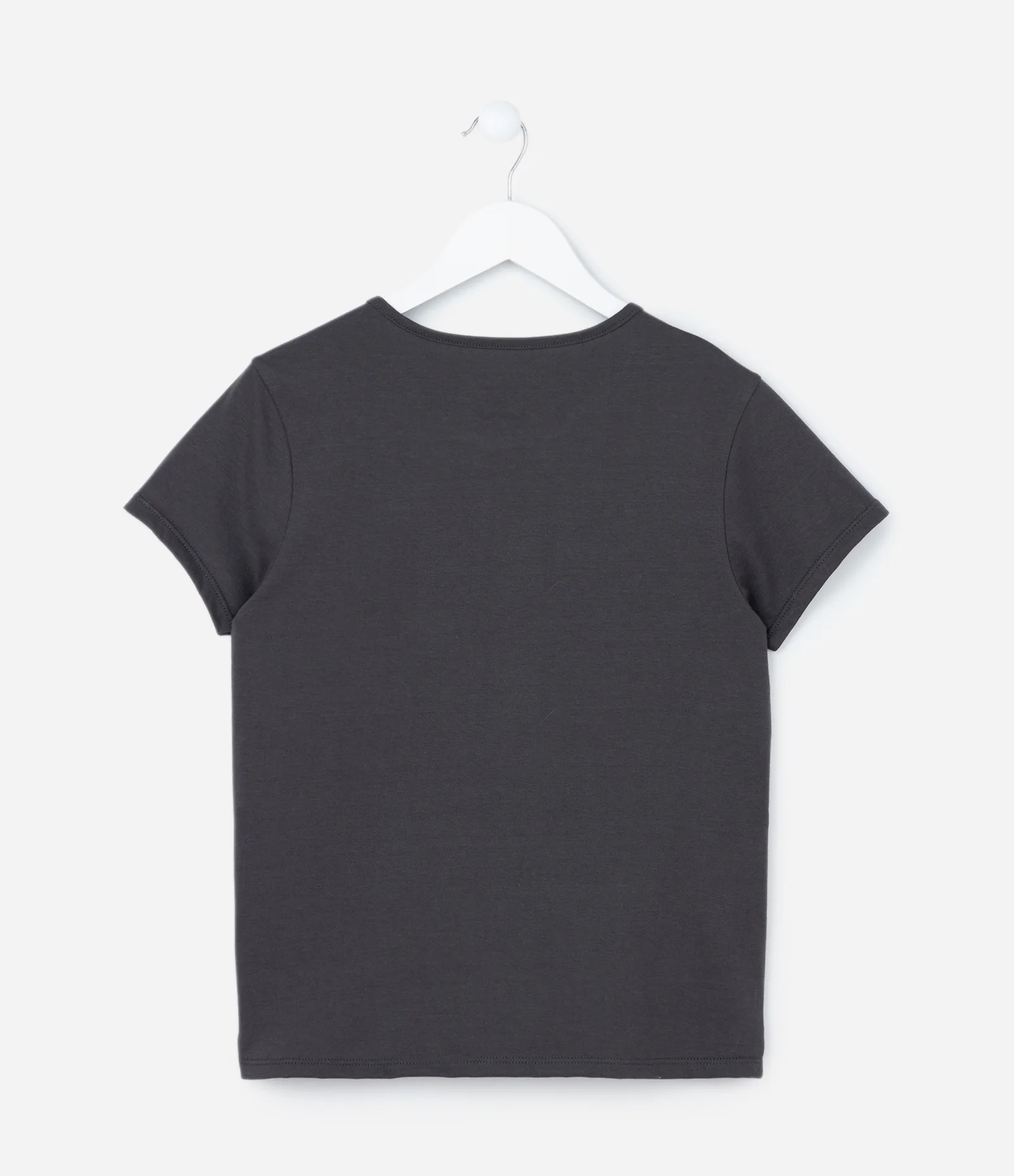 Camiseta Infantil com Estampa de Coelhinha Estilosa - Tam 5 a 14 anos Cinza 2