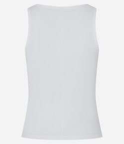 Blusa Regata Ajustada em Microfibra com Franzidos Laterais