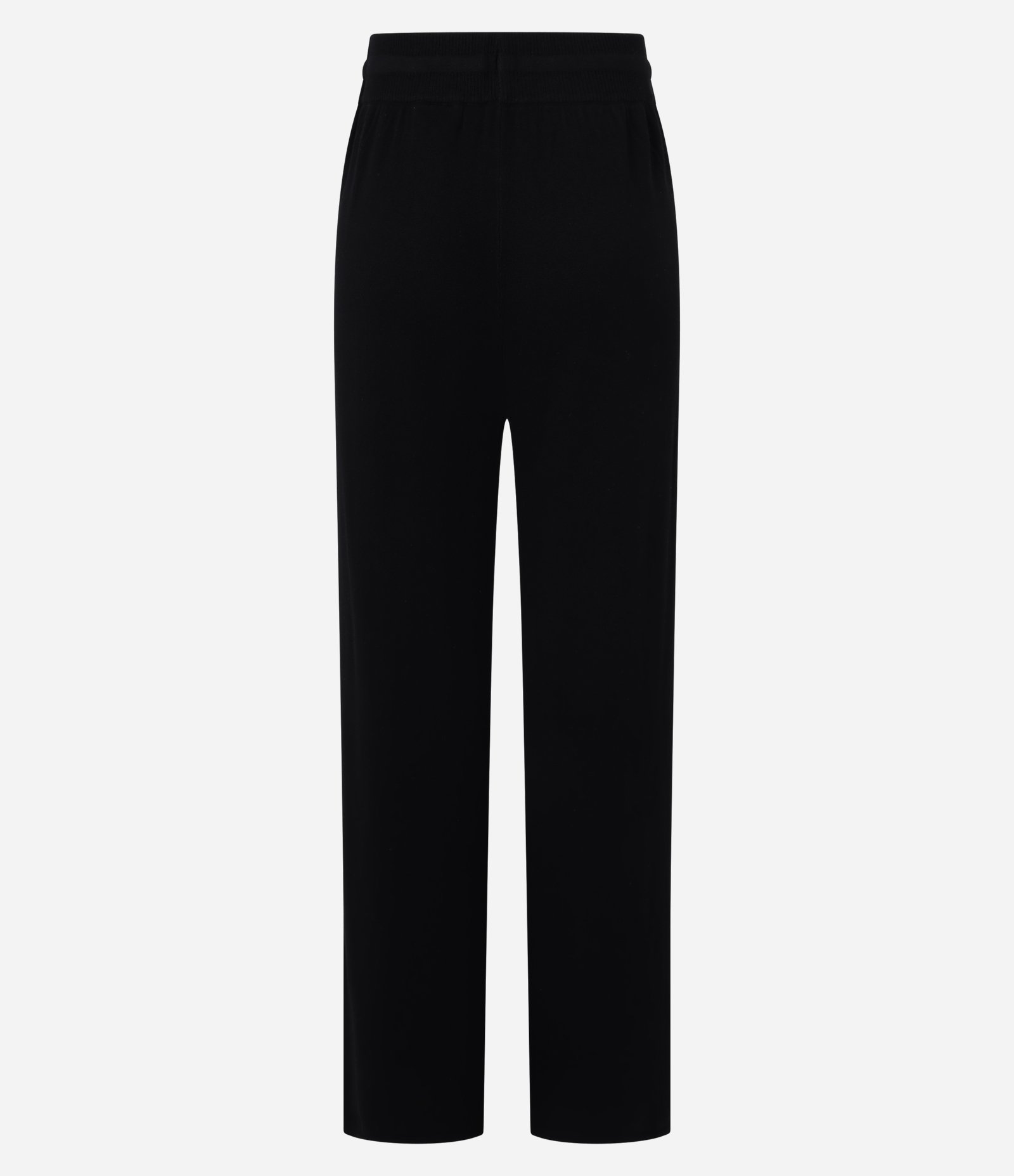 Calça Reta em Tricô com Amarração na Cintura Preto 6