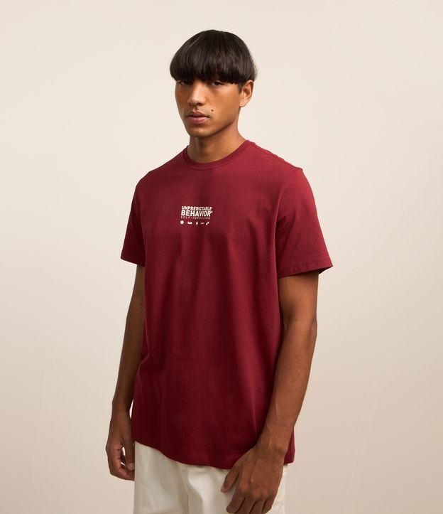 Camiseta Comfort em Algodão com Estampa Lettering