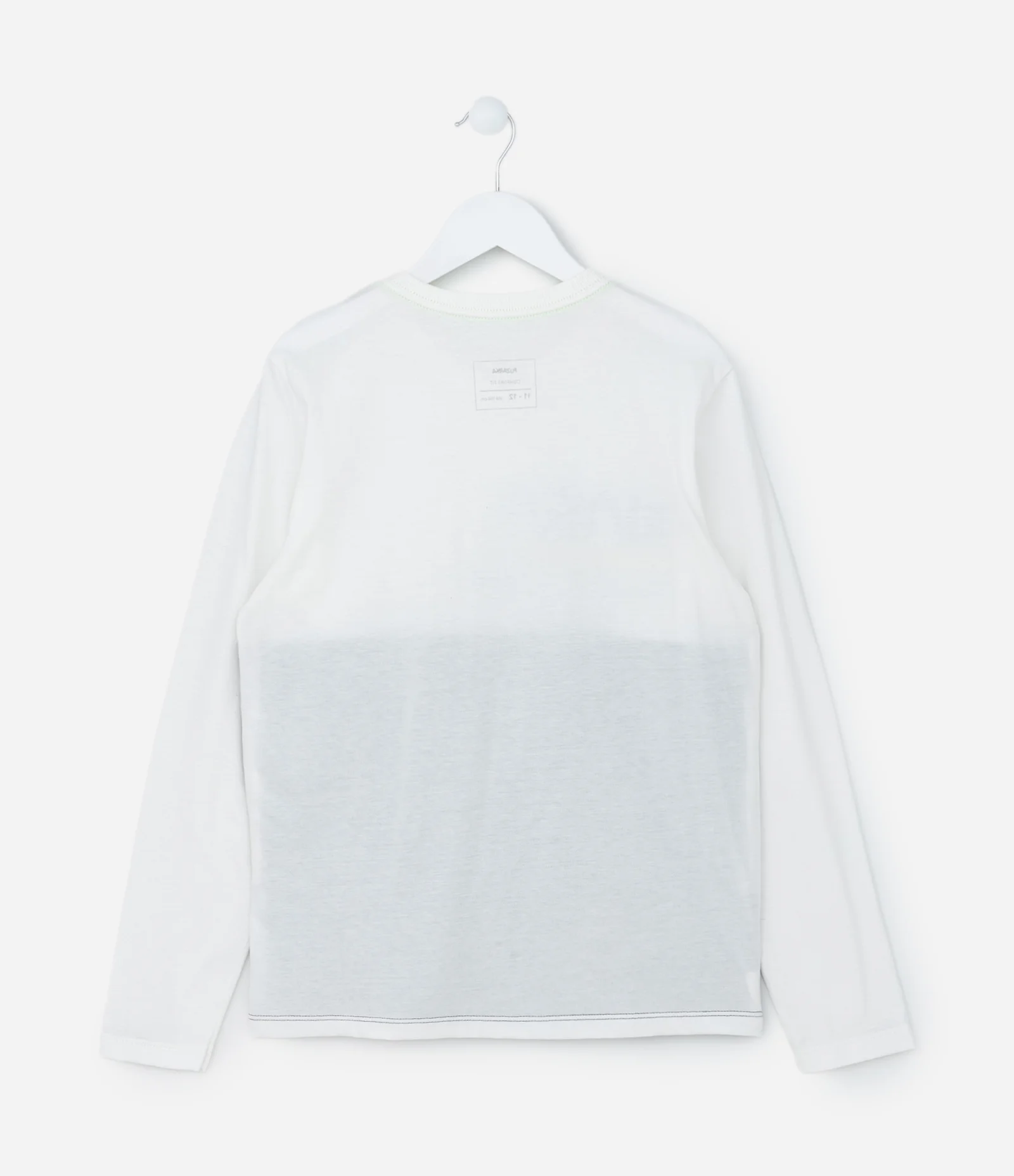 Camiseta Comfort Infantil com Estampa Nasa - Tam 5 a 14 Anos Branco/Cinza 2