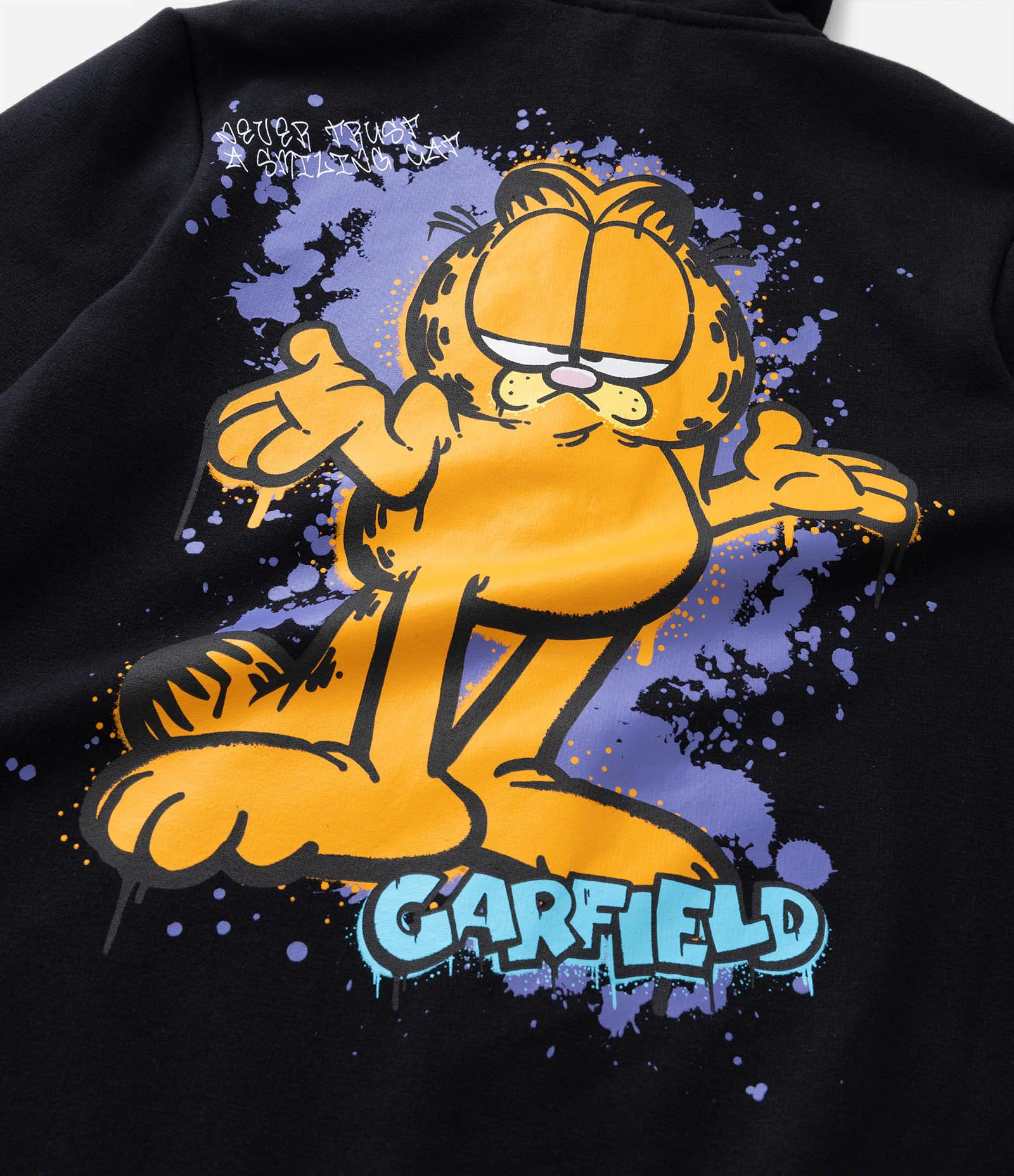 Casaco Infantil com Estampa Frente e Costas Garfield - Tam 5 a 14 Anos Preto 2