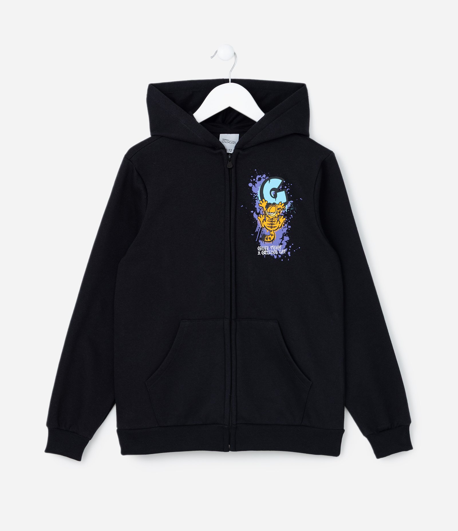 Casaco Infantil com Estampa Frente e Costas Garfield - Tam 5 a 14 Anos Preto 7