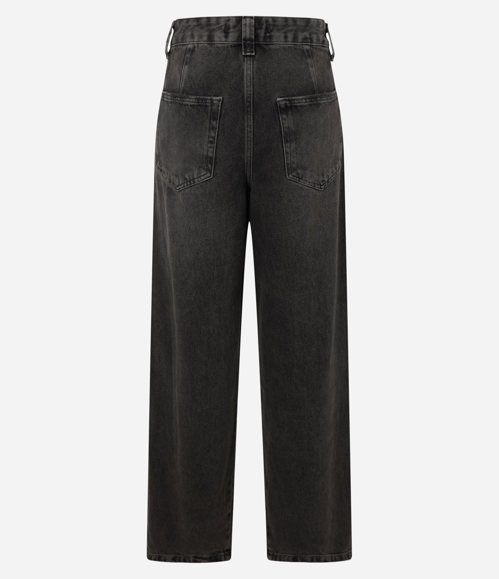 Calça Baggy em Jeans com Friso Lateral Preto 6