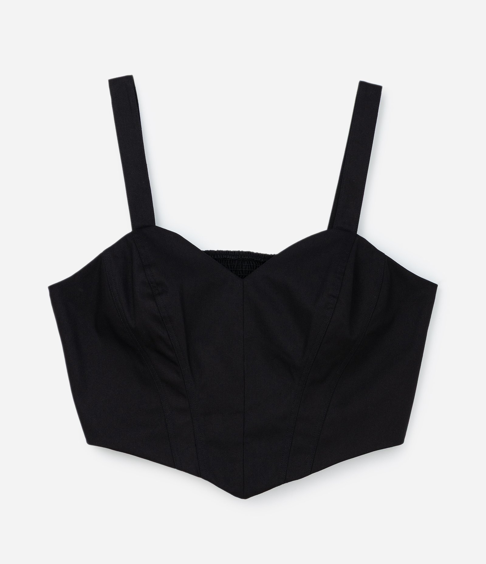 Top Coração em Sarja com Lastex Curve & Plus Size Preto 5