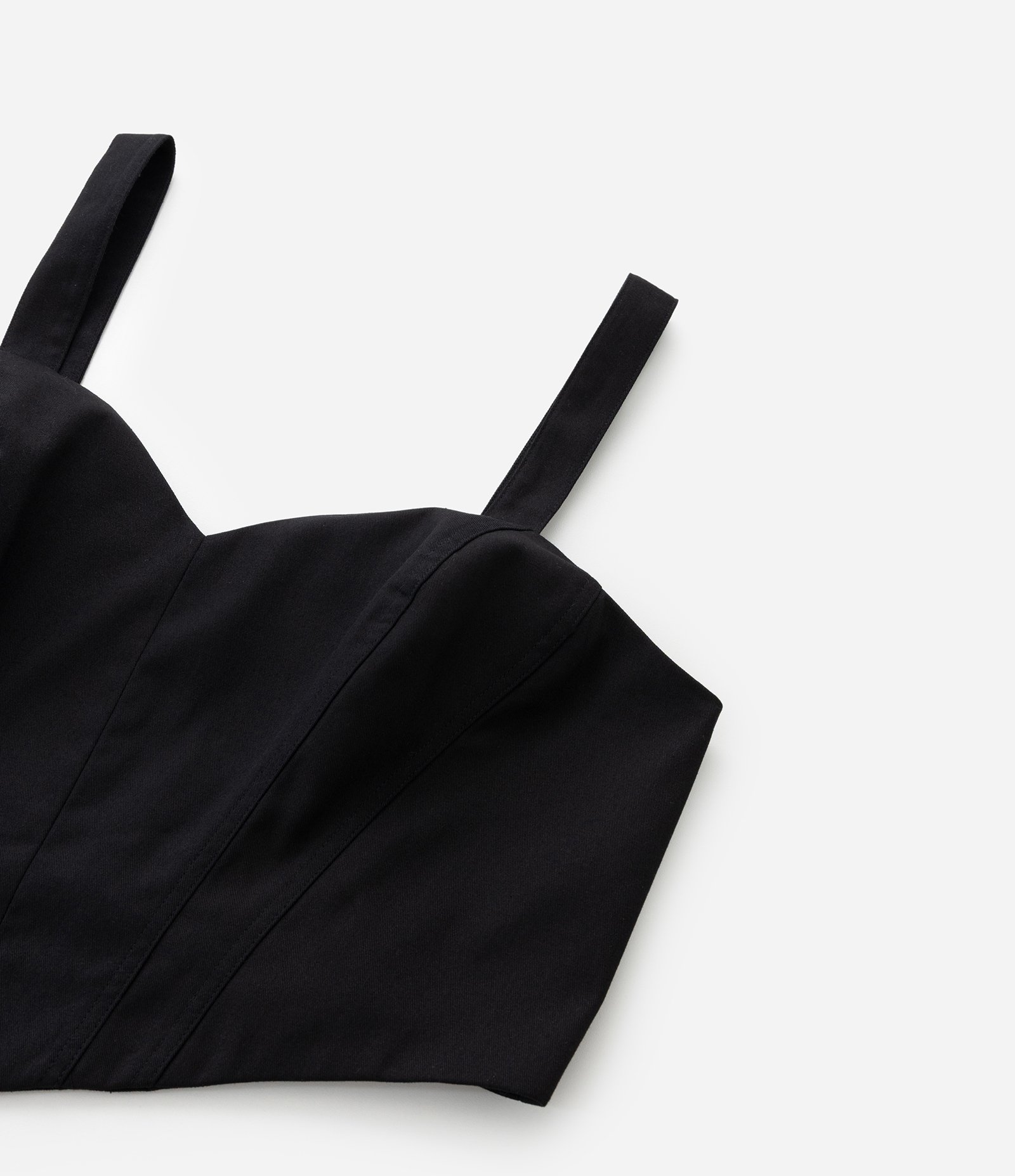 Top Coração em Sarja com Lastex Curve & Plus Size Preto 7