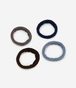 Kit 04 Elásticos de Cabelo Texturizados