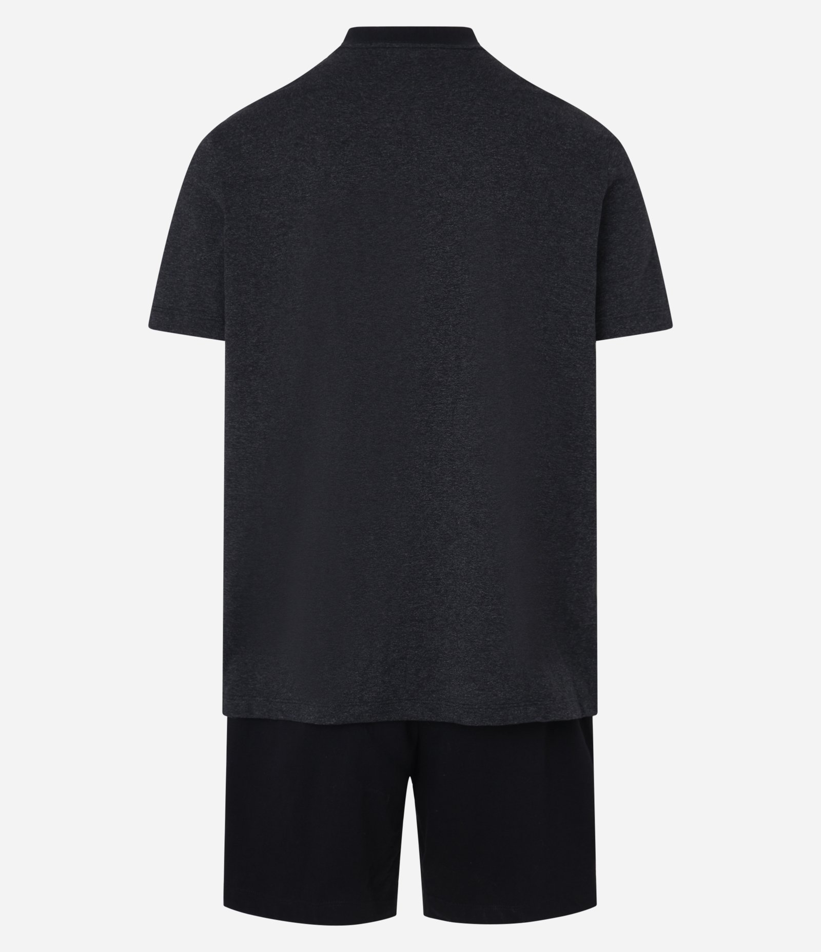 Pijama Curto em Algodão com Estampa Mesclada Preto 2