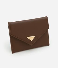 Carteira Pequena com Tampa e Plaquinha Triangular