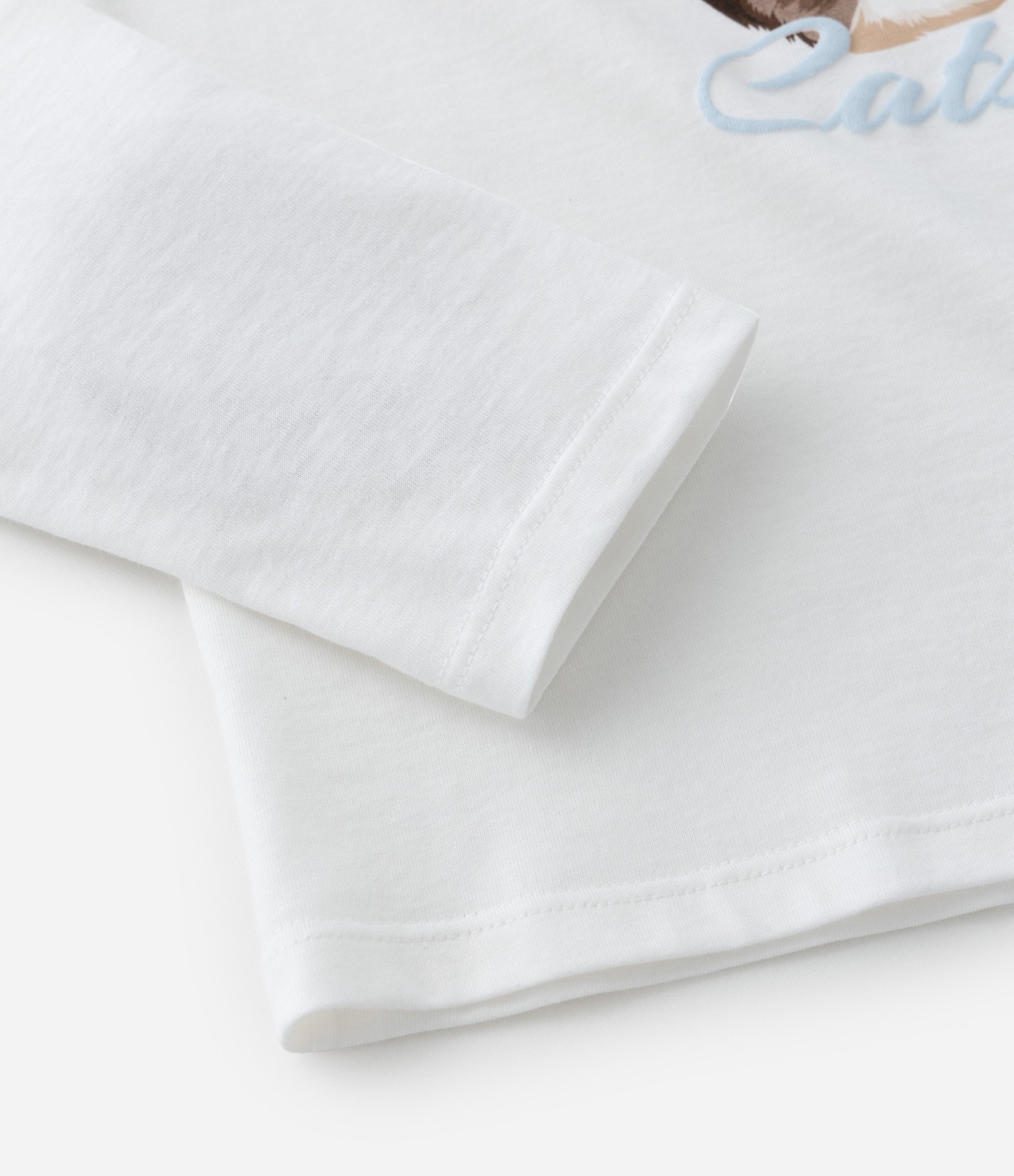 Camiseta Infantil com Estampa Gatinho - Tam 5 a 14 Anos Branco 4