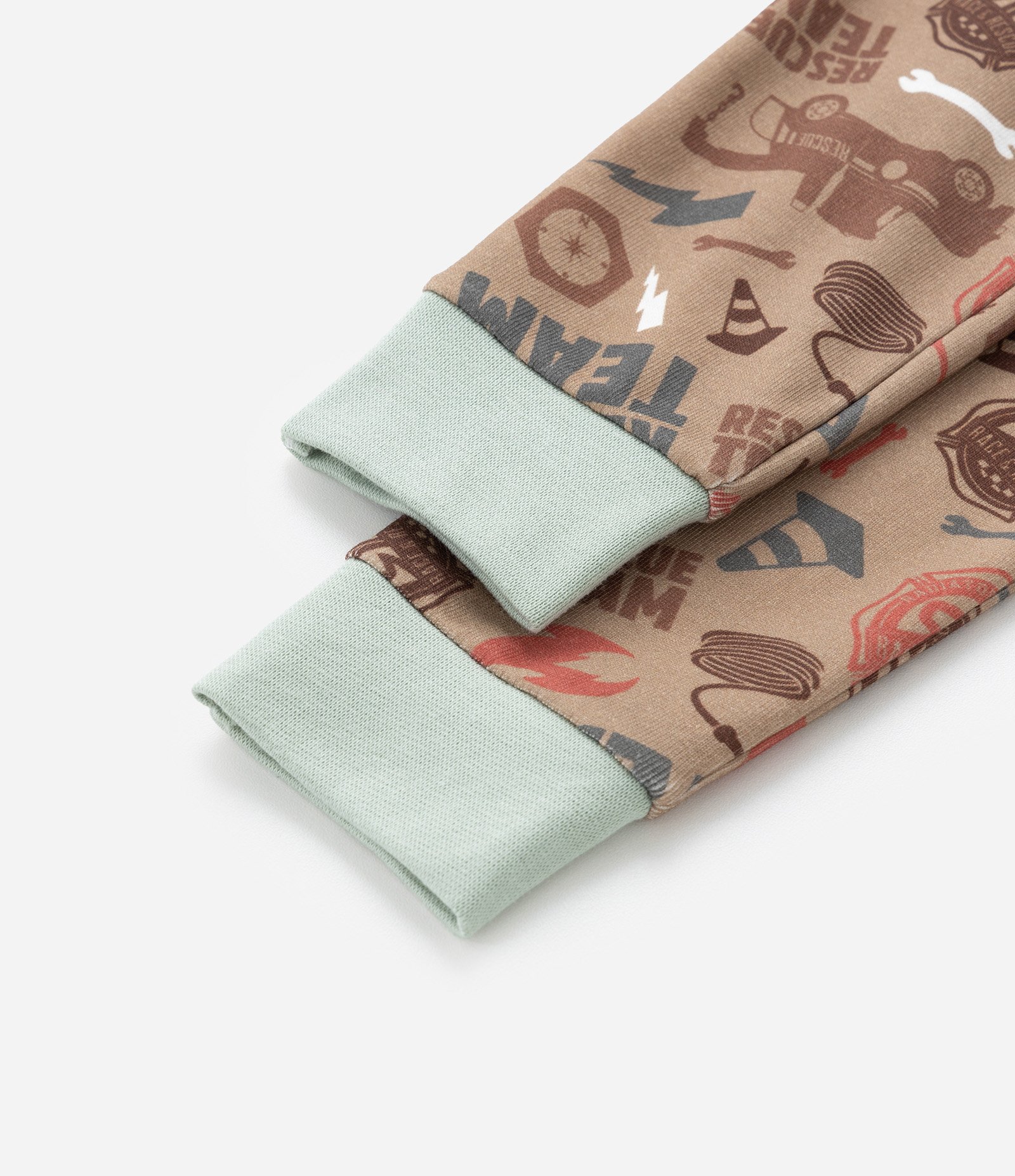 Pijama Infantil em Algodão com Estampa Carros - Tam 2 a 6 Anos Verde/Marrom 8