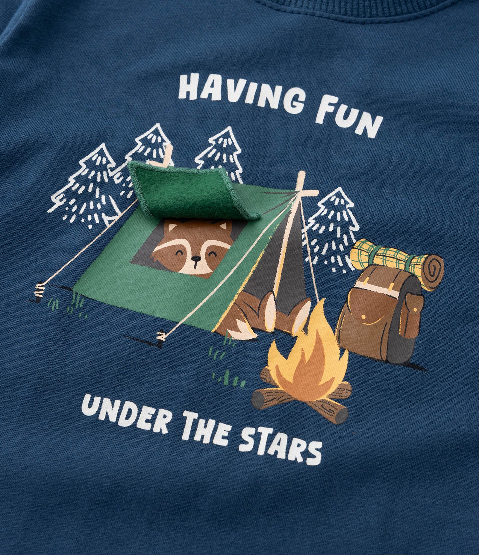 Camiseta Infantil com Estampa Interativa de Cabaninha - Tam- 1 a 6 Anos Azul 6