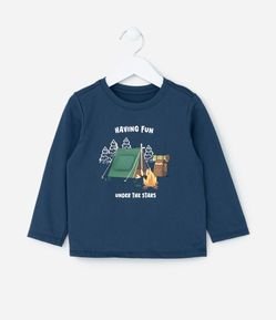Camiseta Infantil com Estampa Interativa de Cabaninha - Tam- 1 a 6 Anos
